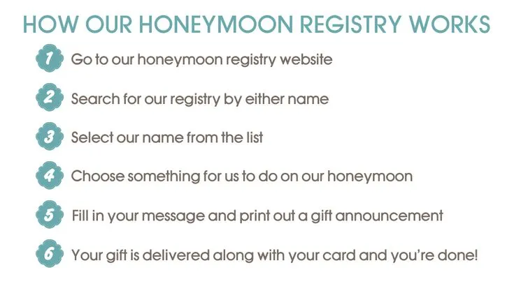 8467 honeymoon registry ideas